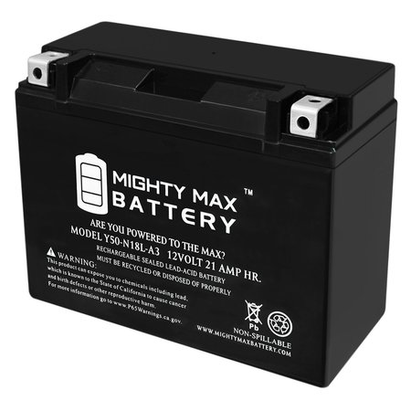 Y50-N18L-A3 Replacement Battery for Exide Edge M228A3 -  MIGHTY MAX BATTERY, MAX3947446